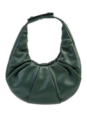 STAUD MOON PLEATED SOFT LAMBSKIN LEATHER BAG